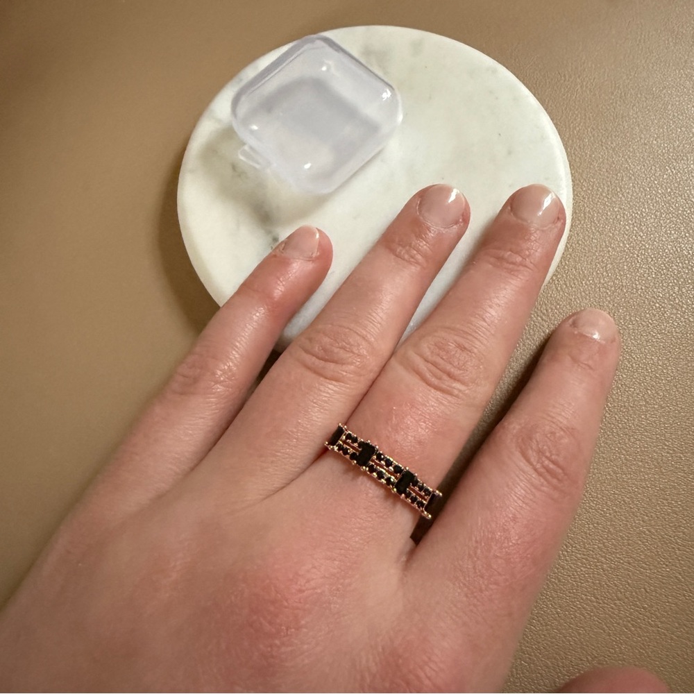 BP Black Onyx Rose Gold BORG Ring Size 9 NWT ‘Just The Right Time’